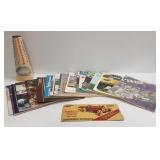 Group assorted sports programs & a race car