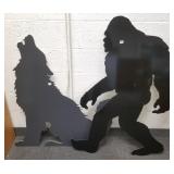 2 - 48" composite cutouts - sasquatch & wolf