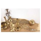 Group brass including wall sculpture