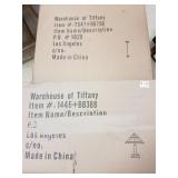 2 antique style stained glass lamps in boxes