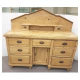 Pine server with backsplash