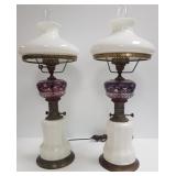 2 Victorian style lamps with shades