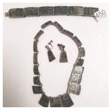 Mexican sterling necklace & bracelet