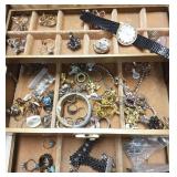 Group costume, etc. jewelry in boxes