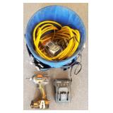 Tool bucket carrier w/ contents inc. 18V Rigid