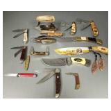 15 asst. folding knives, etc. incl Tree brand- 12'