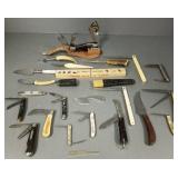 Gp. vintage, etc. knives incl. Schrade, etc.