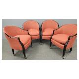 4 Century Chair Co. Deco style upholstered club