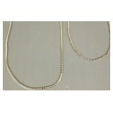 2 N.O.S. fancy link sterling silver necklaces- 36'