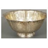 Sterling silver trophy bowl- 16 toz; 9'D