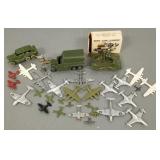 Gp miniature airplanes incl Dinky toy, some