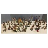 Collection of vintage Lineol, Elastolin figures