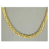 Italian sterling silver 18K bonded Veronese rope