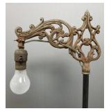 Antique iron bridge floor lamp (as seen some rust)