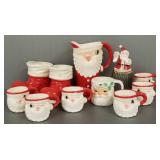 Gp vintage Christmas ceramic items incl Hold-