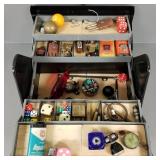 Tool box w/ automobile related items incl hood