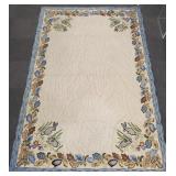 Lg. custom hooked rug by Tai Ping: