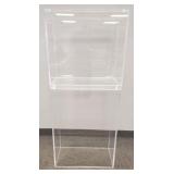 Lg lucite 2 piece pedestal/ showcase- assembled