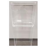 Lg. lucite 2 piece pedestal/ showcase- assembled