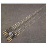 Lg collection of vintage fishing rods & reels