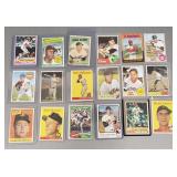 18 baseball cards- 50's, 60's, 70's in sleeves inc