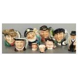 9 asst. Tobie mugs: 7 Royal Doulton incl Winston