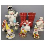 Gp. vintage Christmas candy containers & figures-