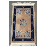 Handmade Chinese wool rug w/ dragon motif 3'x