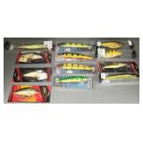 12 large muskie lures N.I.B.- 10' longest