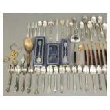 Gp silver flatware, etc.- some sterling, etc.