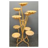 Vintage wrought iron 9 plant plantstand- 32'H