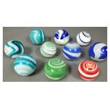 10 vintage akro agate shifter knobs (some as seen)