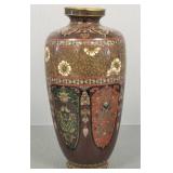 Antique Japanese cloisonne vase signed Ando