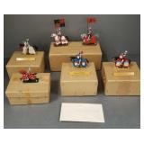 6 vintage Charles Stadden, etc. miniature knights
