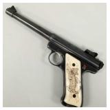Ruger Mark I 22 caliber LR pistol w/ scrimshaw