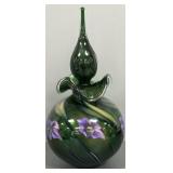 Charles Lotton signed art glass perfume bottle w/
