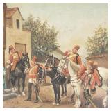 A. Schel signed oil painting on board- horses &