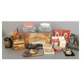 Gp vintage items incl smoking pipes, cigarette
