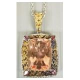 Designer STS pendant necklace set in sterling