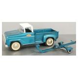 Vintage Tonka pick-up with boat trailer