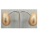 Pr. 14K rose gold earrings- 2.7g; 7/8'L