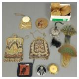 Gp. vintage compacts, mesh purses incl Whiting &