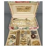 Gp vintage jewelry incl faux pearl, rhinestone,