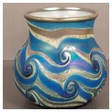 Charles Lotton signed/ dated 2006 art glass vase-