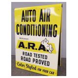 'A' frame type metal curbside advertising sign-