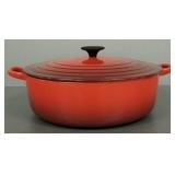 Le Creuset enameled cast iron gourmet roaster