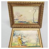 2 signed A. Chas (Charles) St. Pierre oil