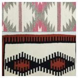 2 Navajo weavings including saddle blanket- 39' x