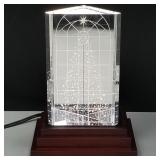 Steuben etched crystal sculpture- Christmas tree