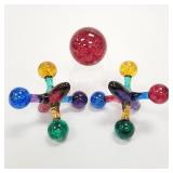 3 pieces M. Lajeunesse art glass (Little Rivers)-